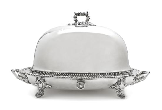 An English Silverplate Cloche and Well