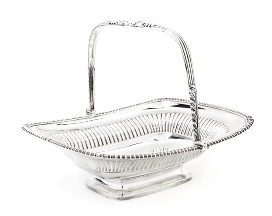 * A George III Silver Handled Basket