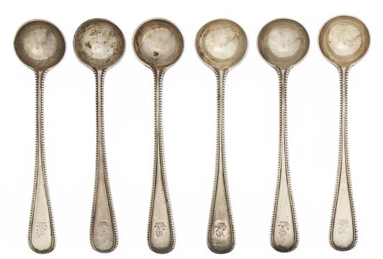 * A Set of Six Victorian Silver