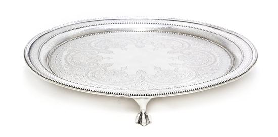 * A Victorian Silver Salver Thomas