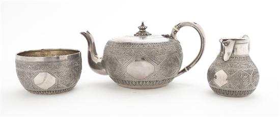 A Victorian Silver Individual Tea 15045c