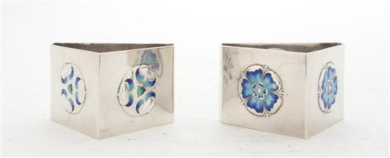 A Pair of Edwardian Arts & Crafts Enameled