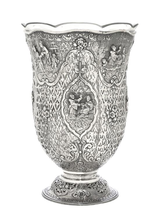 A German Silver Vase retailed by 150489