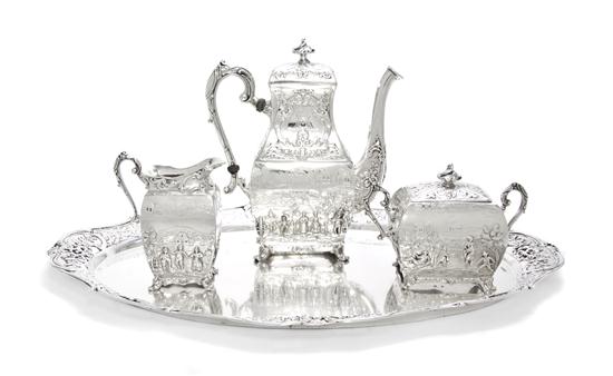 An Assembled German Silver Tea 15048b