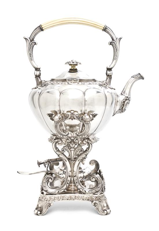 A German Silver Kettle on Stand 15048c