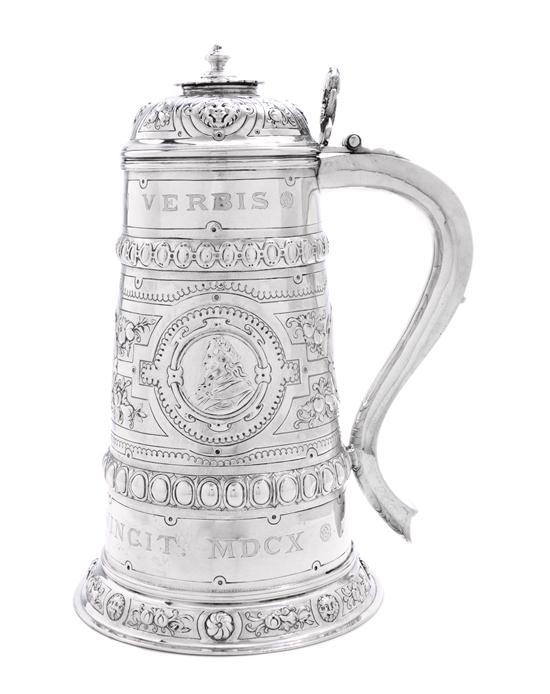 A German Silver Baroque Style Tankard 15048e