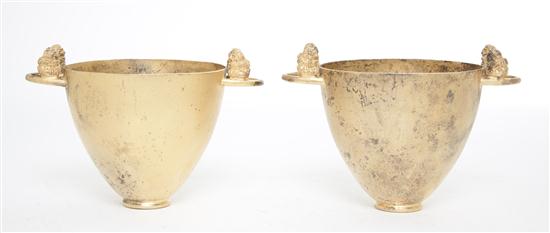 A Pair Greek Gilt Silver Cups Zoaxta s 1504a2