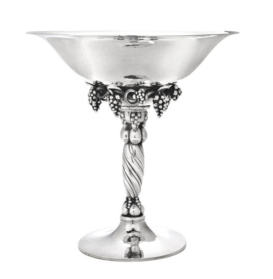 * A Danish Sterling Silver Compote Georg