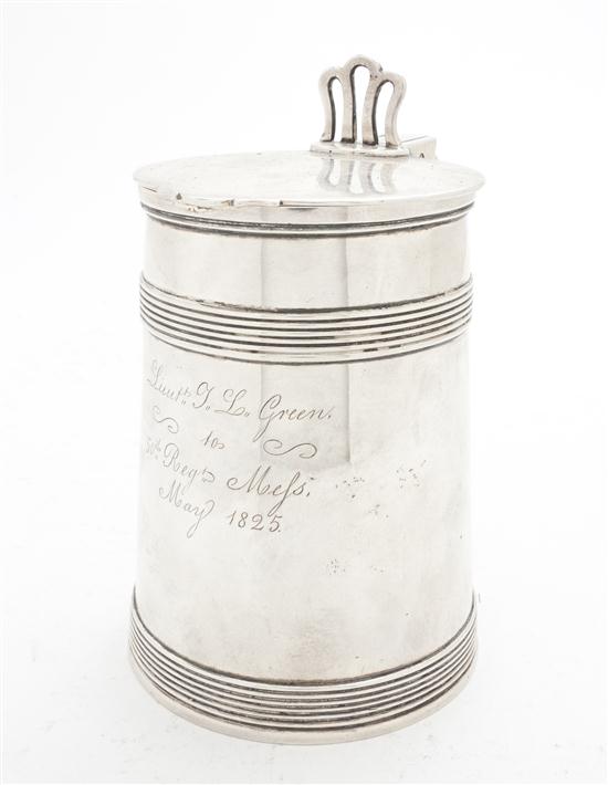 An Indian Silver Tankard George