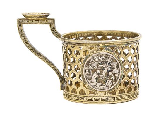 A Russian Silver and Gilt Silver