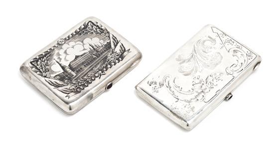 Two Russian Silver Cigarette Cases 1504e7