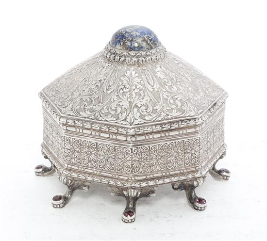 A Continental Silver Jewelry Casket 150504