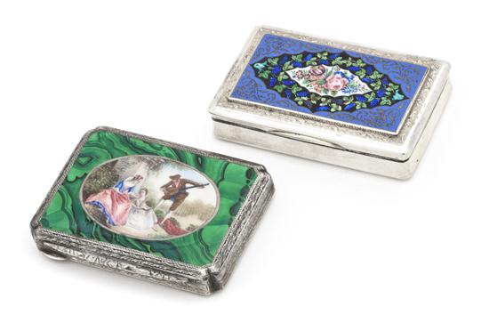 Two Continental Enameled Silver 150505