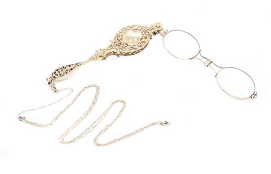 A Victorian Yellow Gold Lorgnette