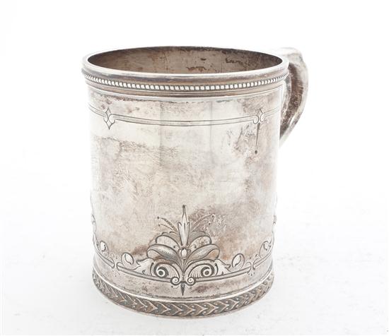 * An American Sterling Silver Mug Tiffany