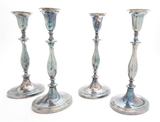 * A Set of Four English Silverplate