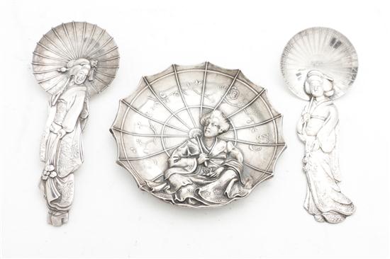 Two Japanese Sterling Silver Figural
