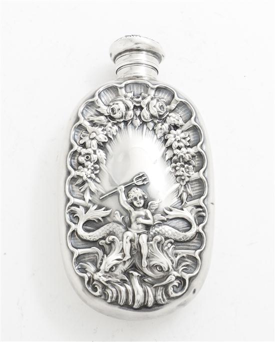 * An American Sterling Silver Flask