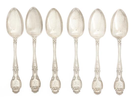 A Set of Six Sterling Silver Teaspoons