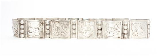 A Mexican Sterling Silver Belt