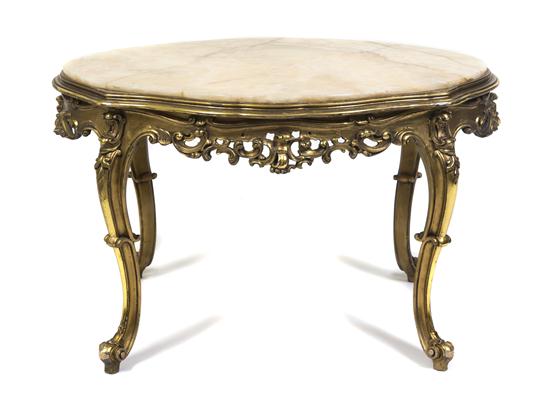 A Louis XV Style Giltwood Low Table 1506f3