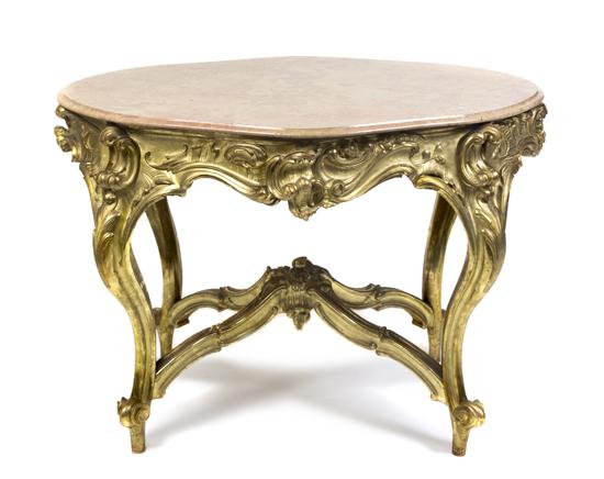 A Louis XV Style Giltwood Occasional