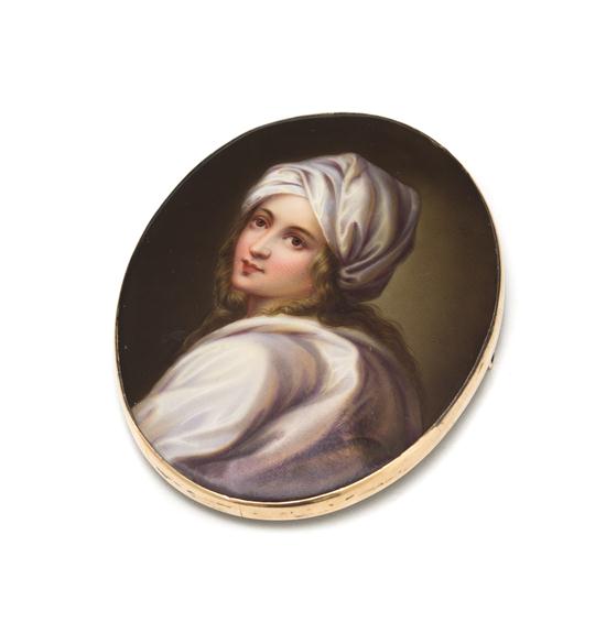 A Continental Porcelain Portrait 15070a