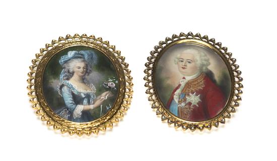 Two Portrait Miniatures on Vellum 15070e