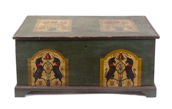 A Continental Painted Pine Chest 15071a