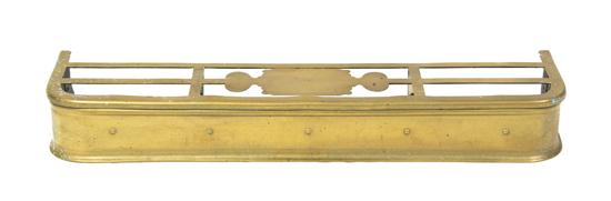 An English Brass Fire Fender having 150727