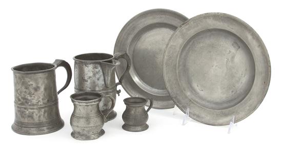 A Collection of Pewter Articles comprising