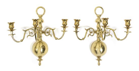 A Pair of Dutch Baroque Style Brass 150742