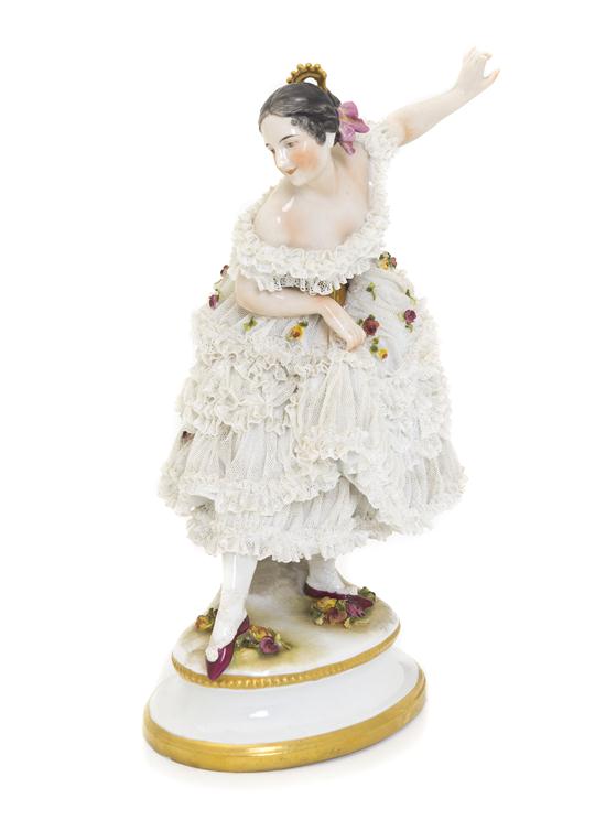 A Volkstedt Porcelain Figure of a Lady