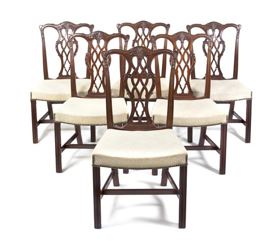A Set of Six American Chippendale
