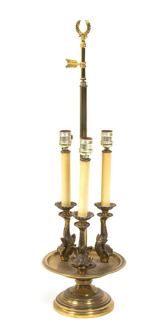 A Neoclassical Brass Three Light 150760