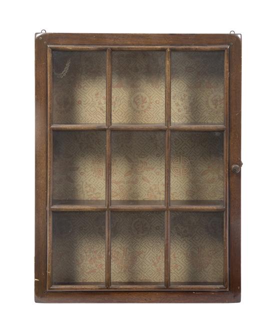 An American Walnut Hanging Vitrine