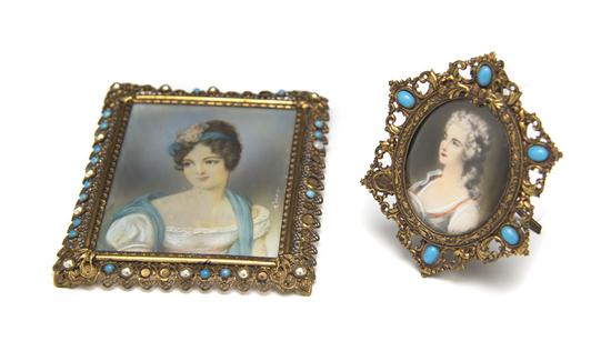 Two Continental Portrait Miniatures 15078a