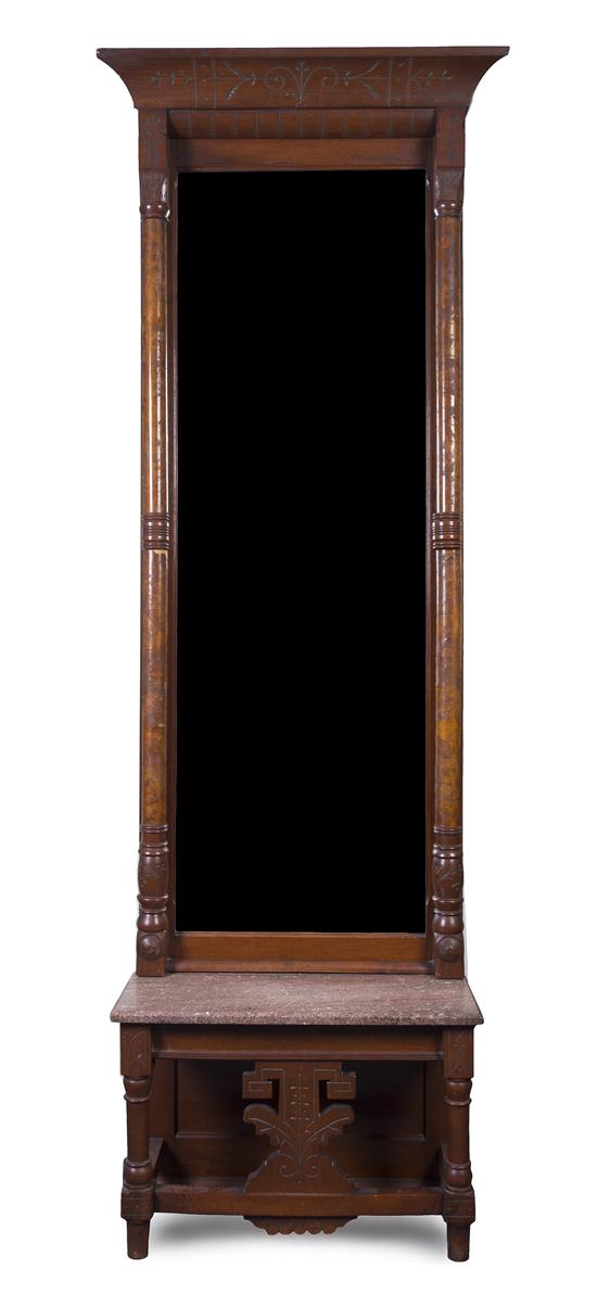 A Victorian Walnut Pier Mirror 150794
