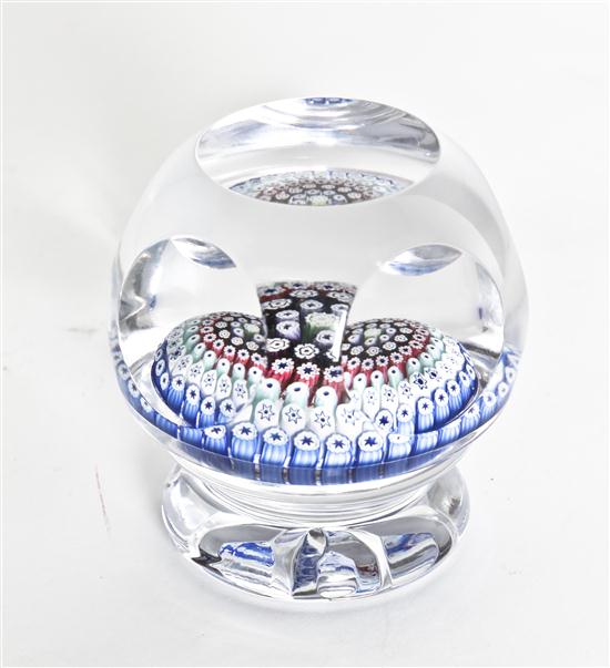 A Baccarat Glass Paperweight dated 1973