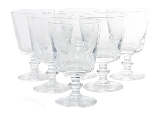 A Set of Six Steuben Glass Goblets 1507d6