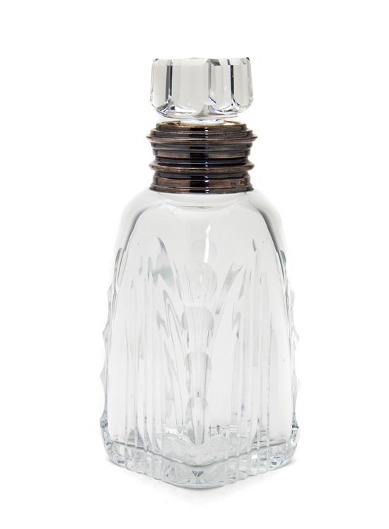 A Sterling Silver Mounted Glass Decanter