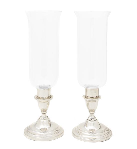 A Pair Silverplate Candle Sticks