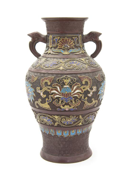 A Japanese Cloisonne Vase of baluster 15081e