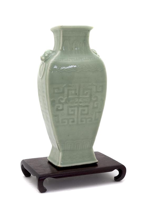 A Chinese Celadon Glazed Vase having 15082a