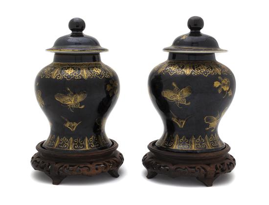 A Pair of Chinese Porcelain Covered 150830