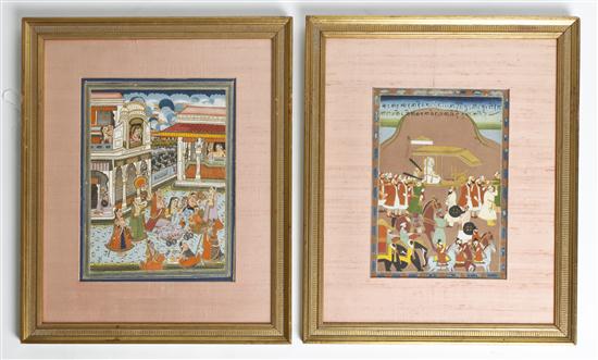 A Pair of Mughal Paintings on Paper
