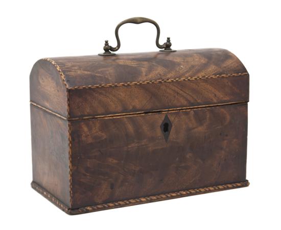 A George III Mahogany Tea Caddy 150ada