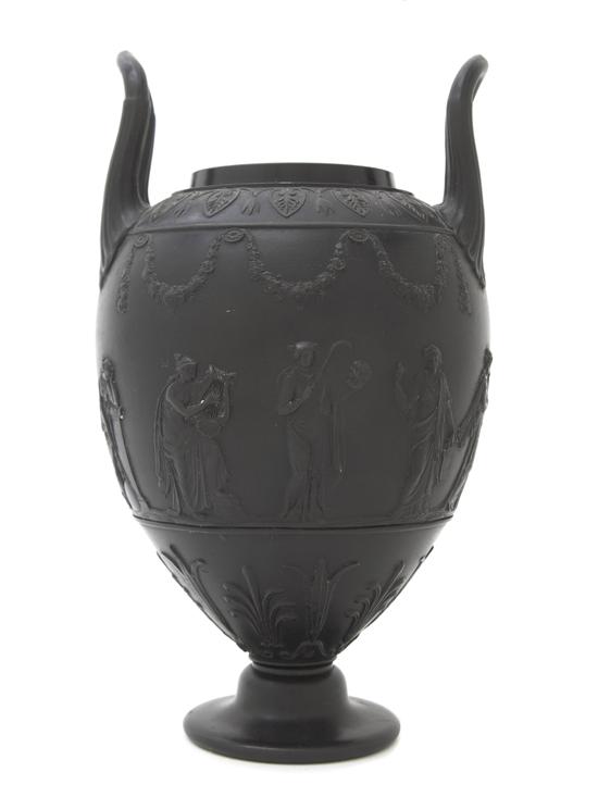 A Wedgwood Basalt Urn of handled 150ae9