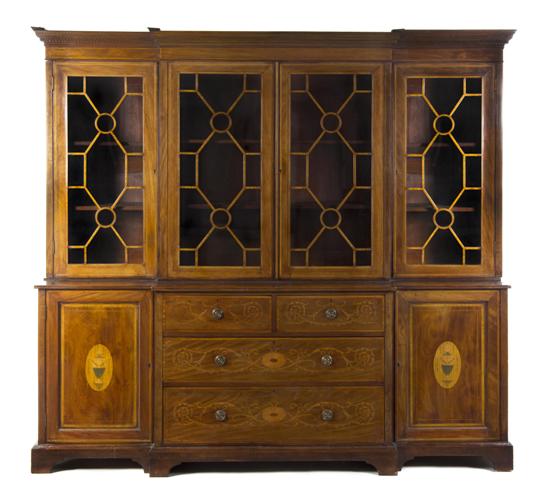 An English Mahogany Breakfront