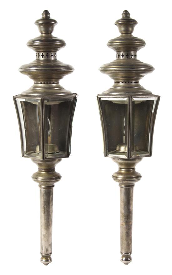 A Pair of Victorian Silvered Metal